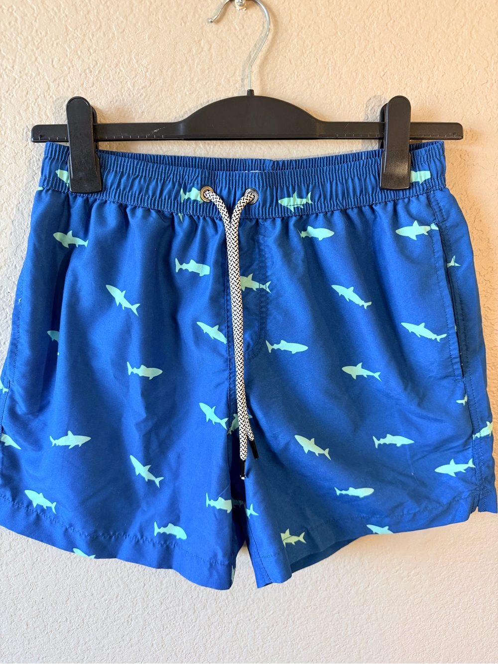 Men’s Maamgic Blue Shark Print Swim Shorts
